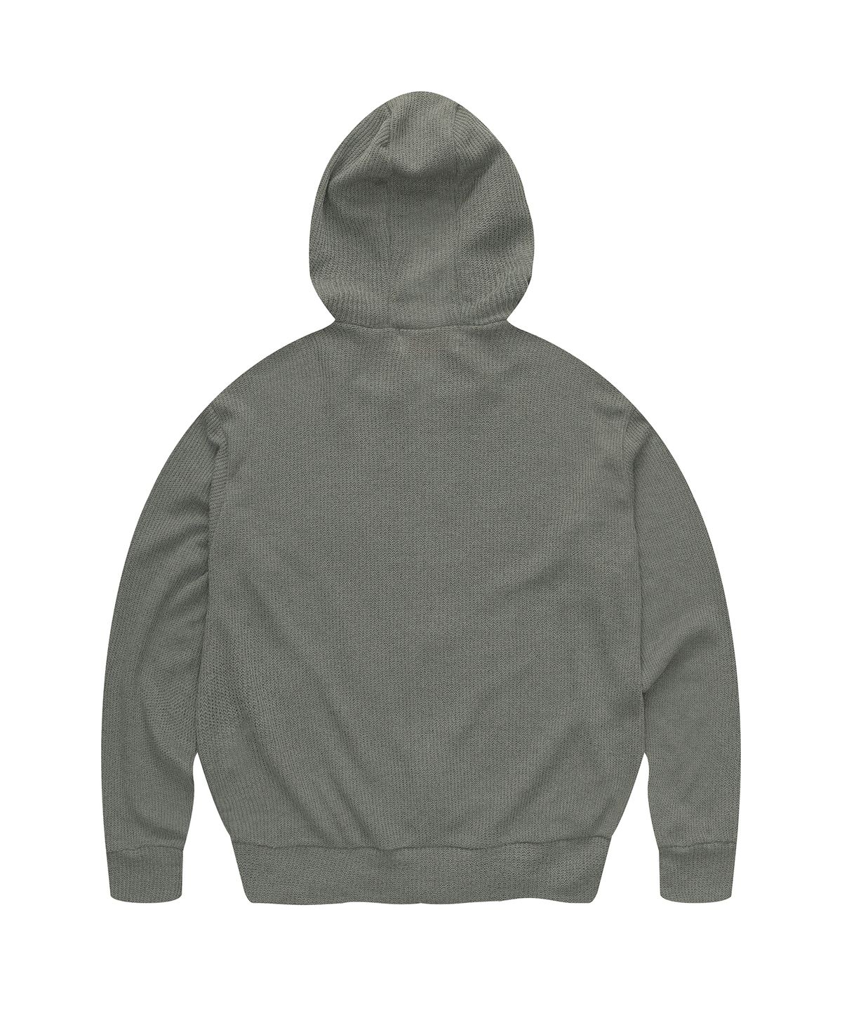 플로즈룸(FLAWSROOM) Lightweight Knitted Hood Zip Up [KHAKI]