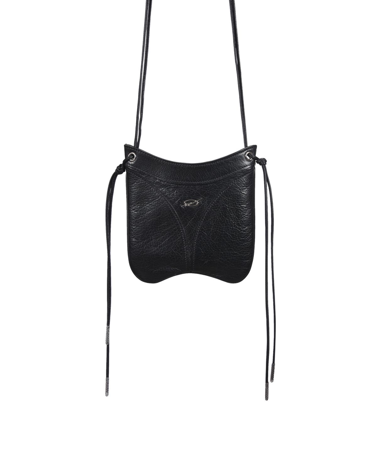 51퍼센트(51PERCENT) Thong leather mini bag - Black