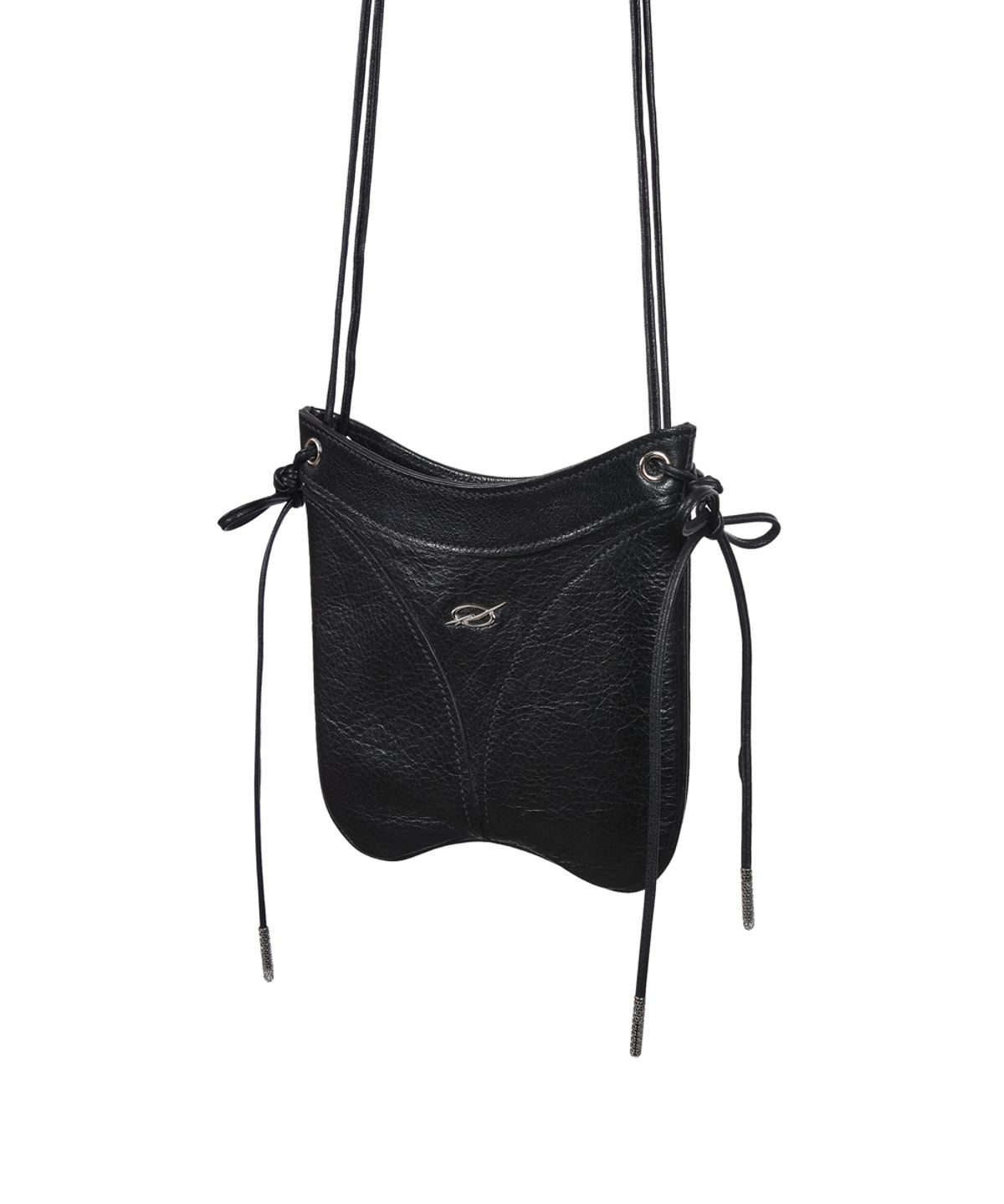 51퍼센트(51PERCENT) Thong leather mini bag - Black