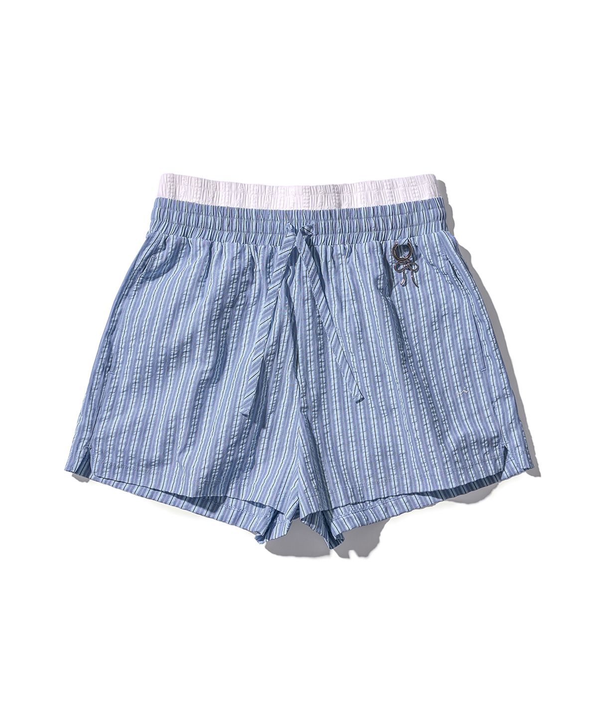 포에브(POEV) Striped Layered Boxer Shorts - Sky blue