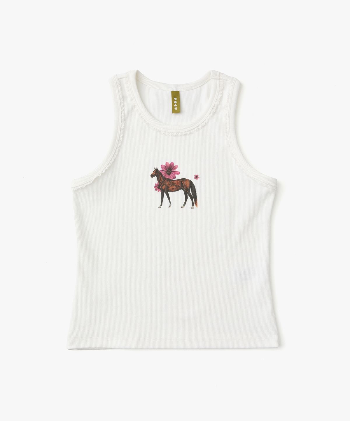 포에브(POEV) Flower Horse Tank Top - White
