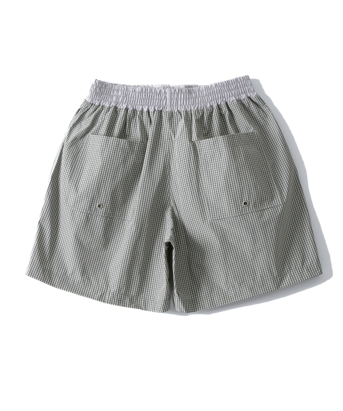 가든익스프레스(GARDEN EXPRESS) CHECK SPORTS SHORTS (olive khaki)