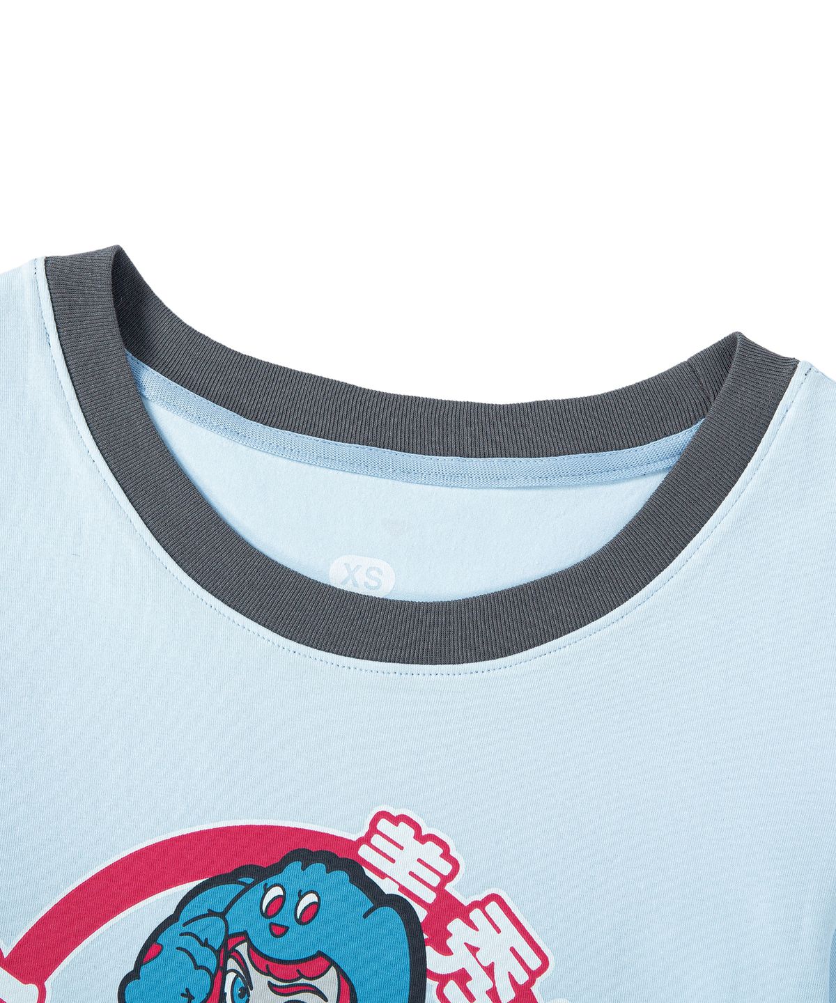 미스룰즈(MISSLULZ) Future Friend Slim Fit T-Shirt Sky Blue