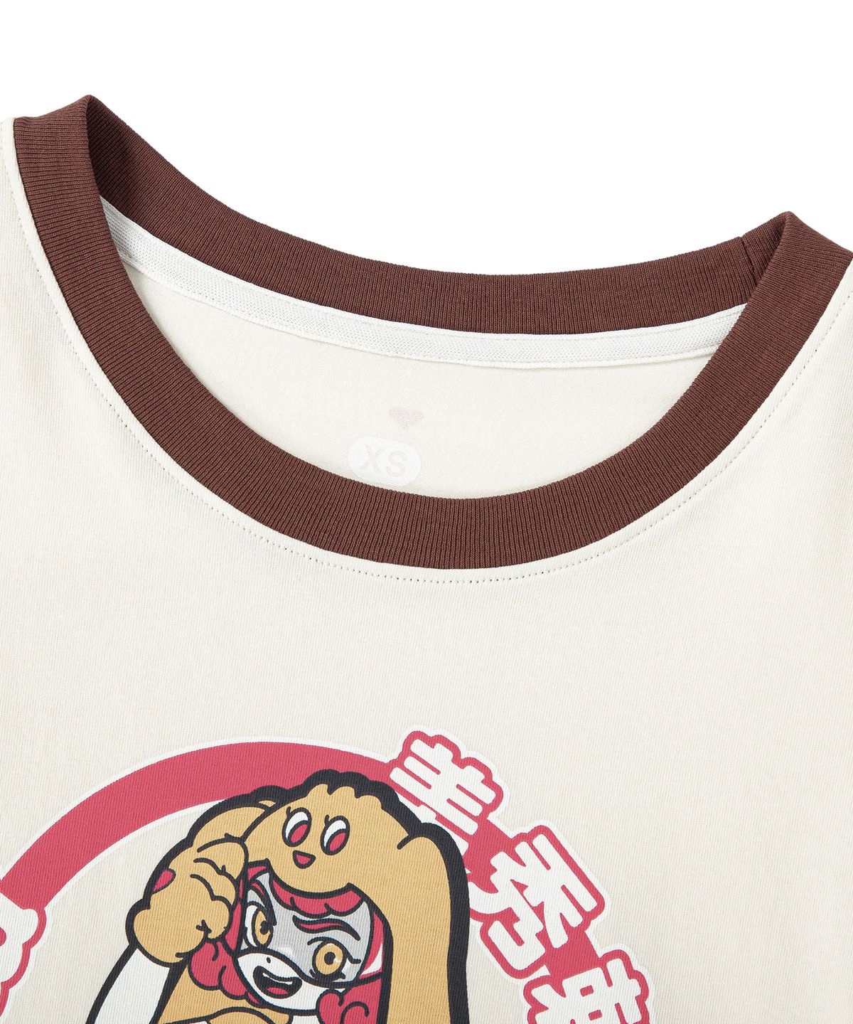 미스룰즈(MISSLULZ) Future Friend Slim Fit T-Shirt Vanilla Choco