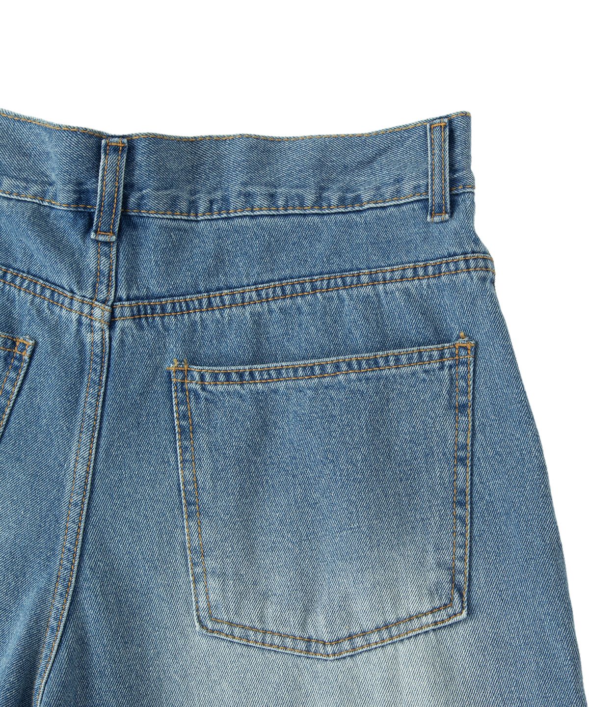 미스룰즈(MISSLULZ) Fire Rose Bermuda Denim Pants Blue