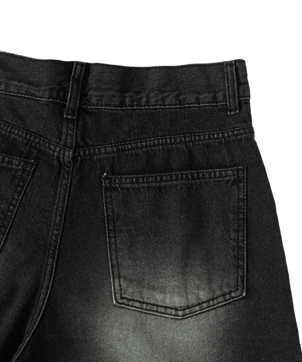 미스룰즈(MISSLULZ) Fire Rose Bermuda Denim Pants Black