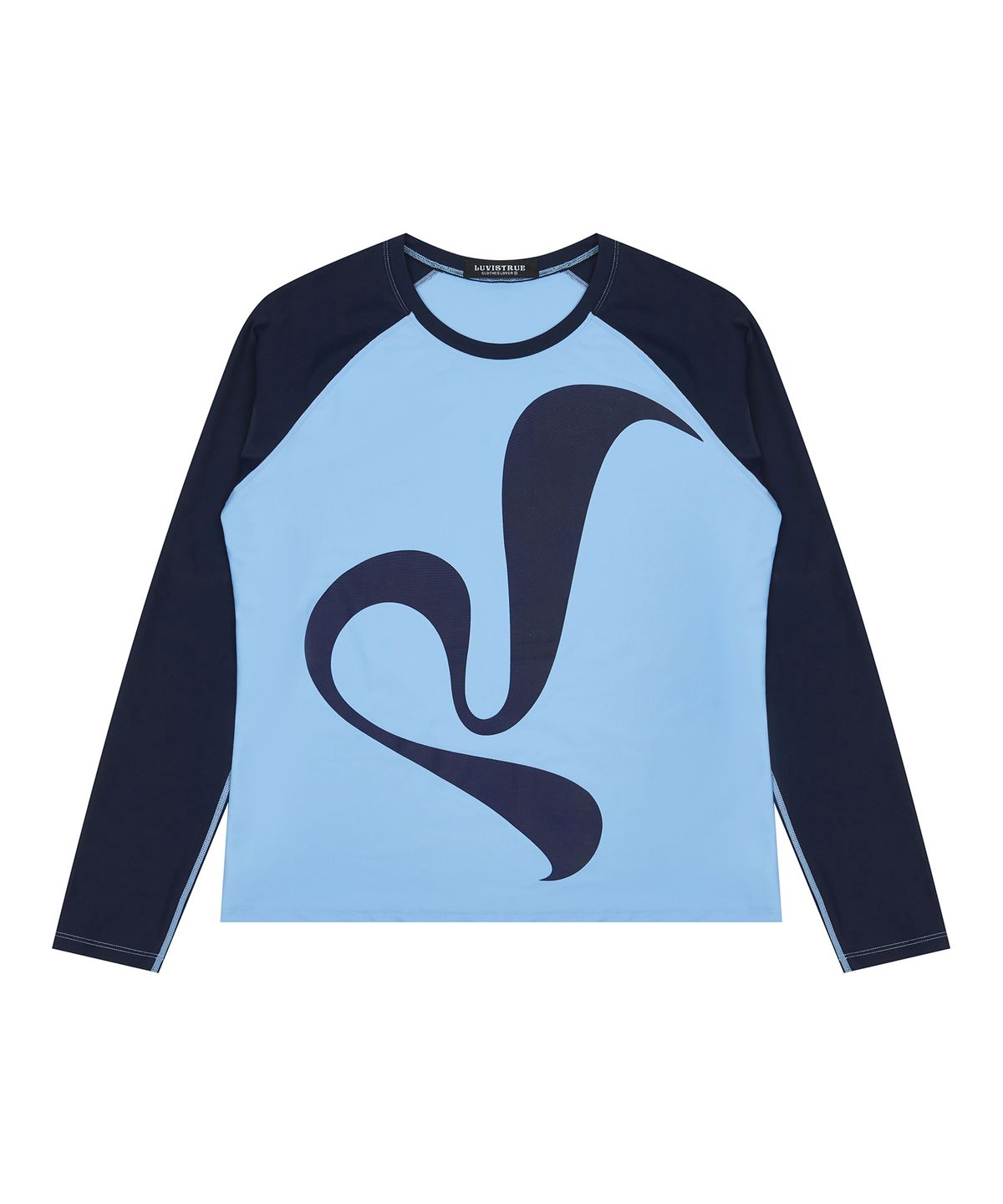 러브이즈트루(LUVISTRUE) CURVED L RASH GUARD(SKY BLUE)