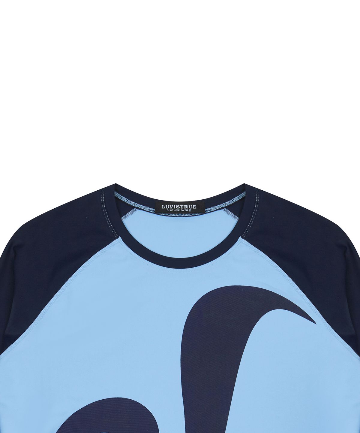 러브이즈트루(LUVISTRUE) CURVED L RASH GUARD(SKY BLUE)