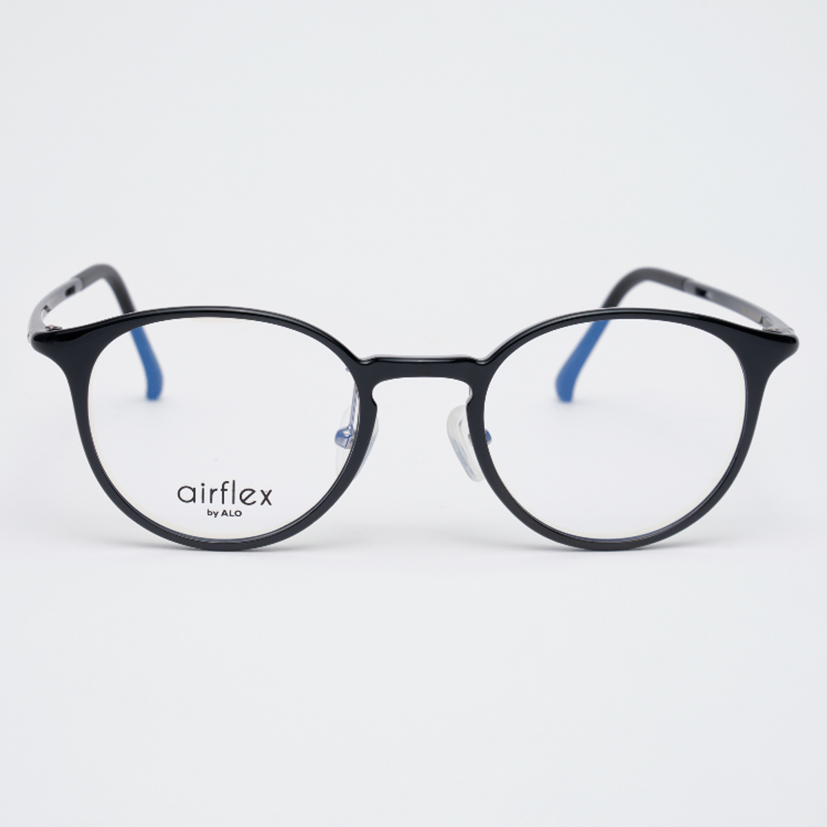 알로아이웨어(ALO EYEWEAR) [AIR FLEX] AL6401 0909G 에어플렉스 초경량 블랙 라운드 안경테_블루라이트 렌즈 선택