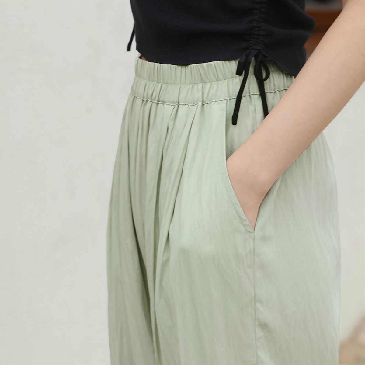 랭썬(LANGSON) LS_High-waisted summer pants