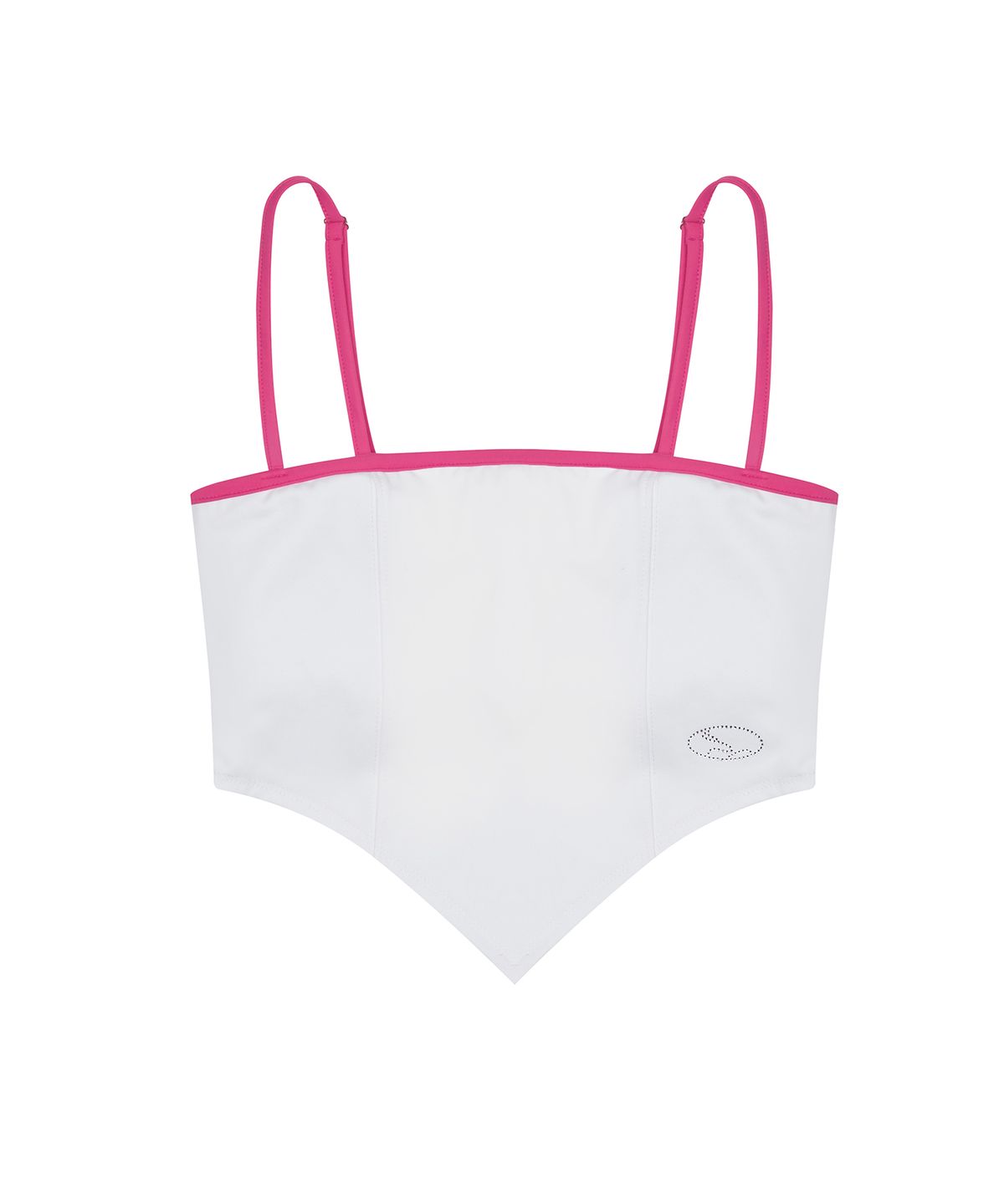 러브이즈트루(LUVISTRUE) CURVED L WRAP BIKINI SET_TOP(WHITE)