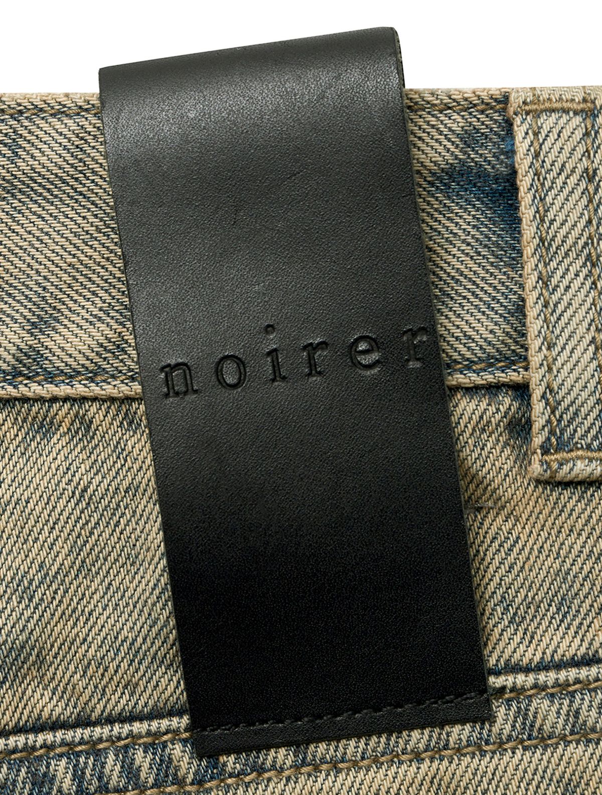 노이어(NOIRER) 캣워싱 와이드 버뮤다 데님 팬츠 (더스티그레이)