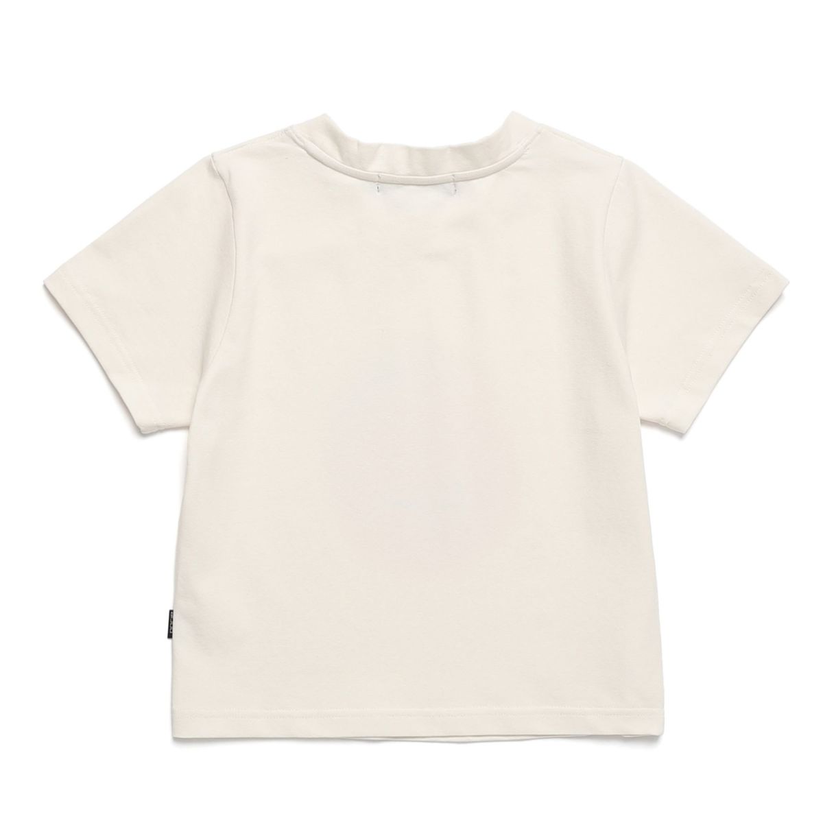 바쥬비쥬(BAJOO BIJOO) LETTERING LOGO CROP T-SHIRT [CREAM]