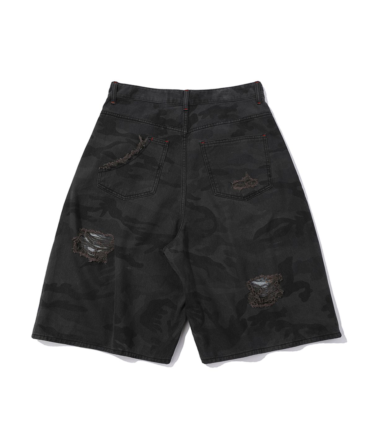 메인부스(MAINBOOTH) Destroyed Camo Shorts(VINTAGE BLACK)