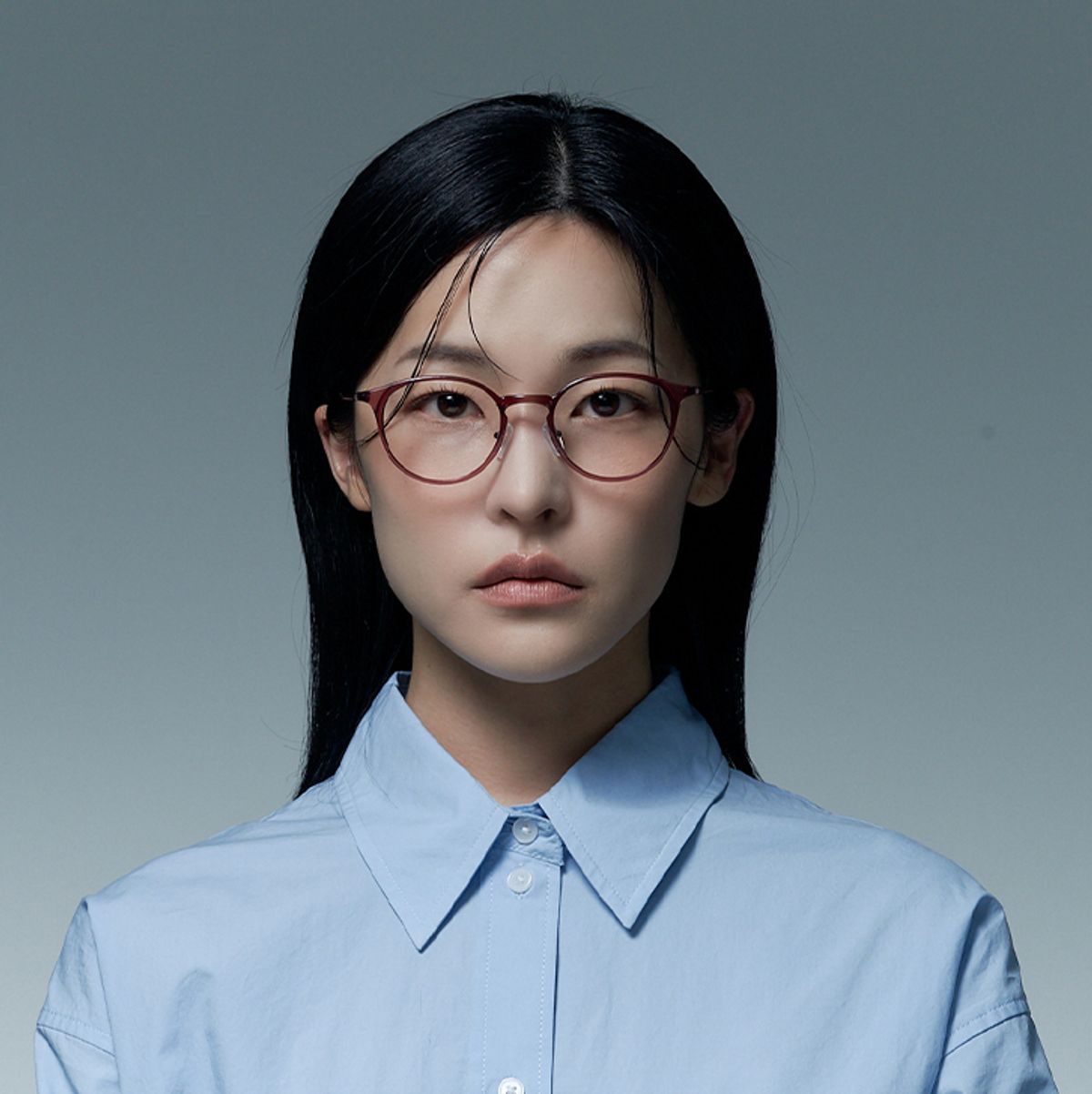 알로아이웨어(ALO EYEWEAR) [AIR FLEX] AL6401 1515G 에어플렉스 초경량_투명레드 라운드 안경테_블루라이트 렌즈 선택