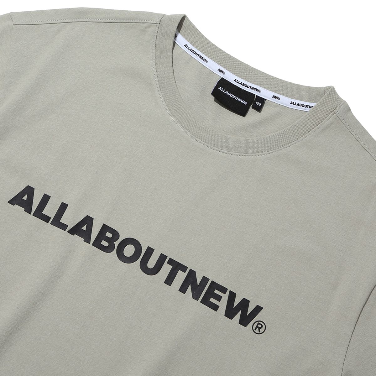 올어바웃뉴(ALL ABOUT NEW) 레귤러핏 로고 반팔티셔츠 L카키 INY2TR21ALK