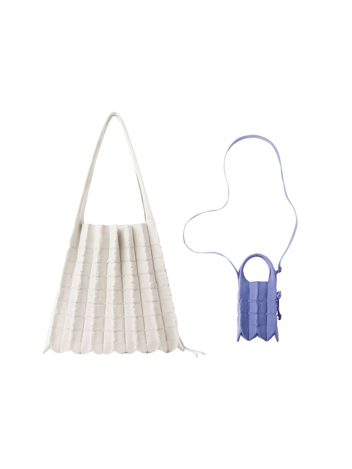 조셉앤스테이시(JOSEPH&STACEY) [SET] Lucky Pleats Knit L+Mini Cross Fiori