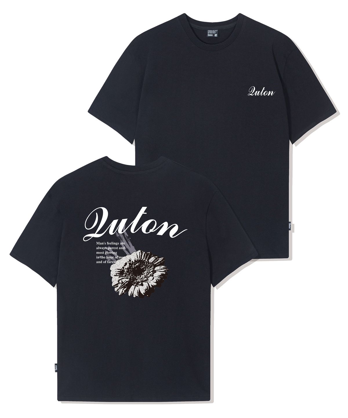 쿠톤(QUTON) [SET] DF 플라워 헤비 반팔티셔츠 2COLOR