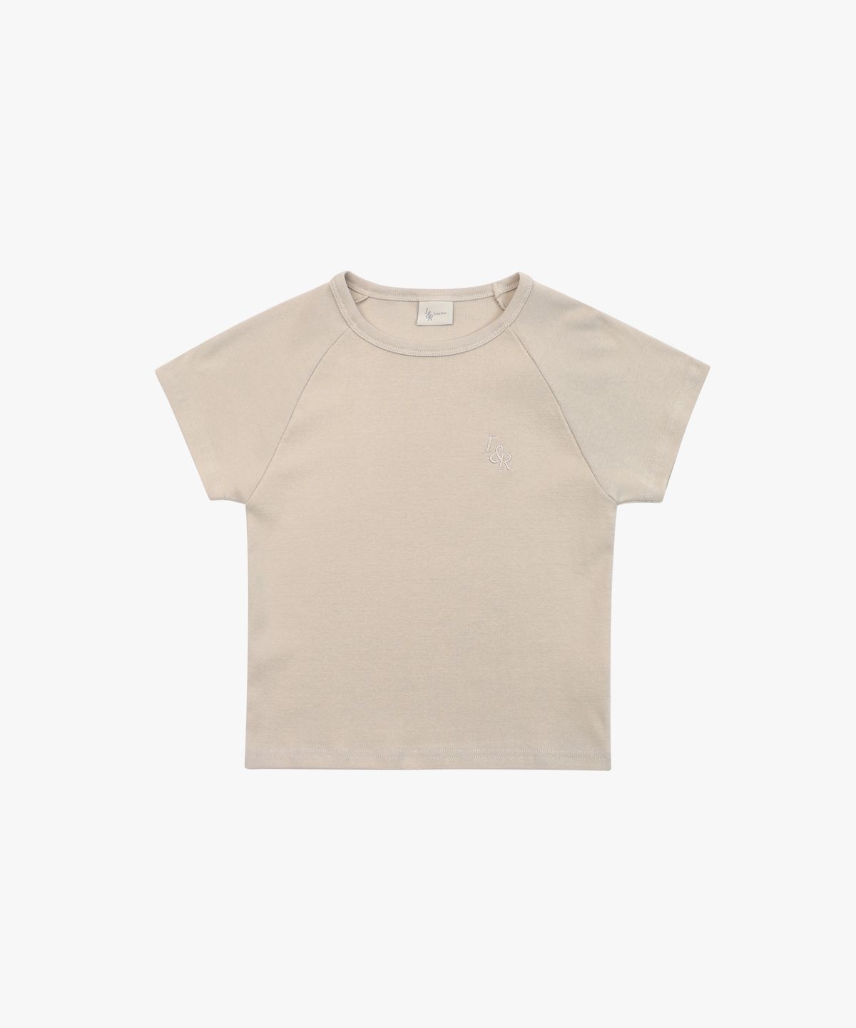 로시로우(LOSSYROW) L&R Raglan Crop Short Sleeve T-shirt Beige