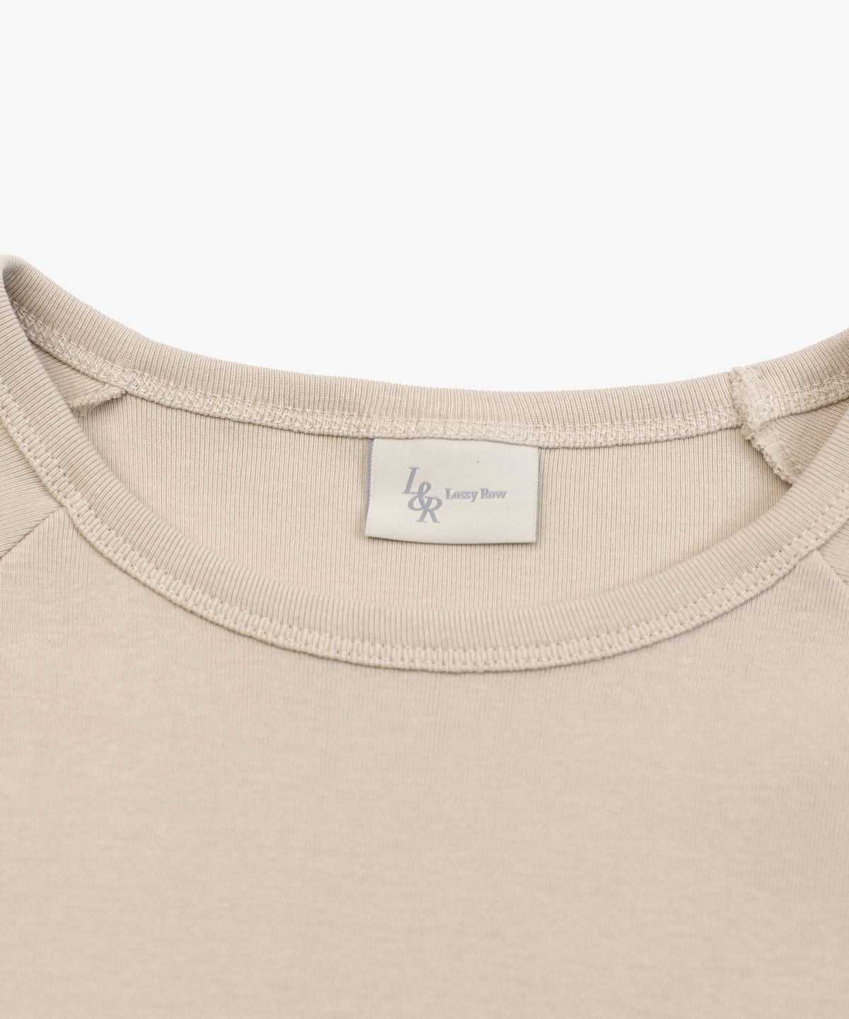 로시로우(LOSSYROW) L&R Raglan Crop Short Sleeve T-shirt Beige