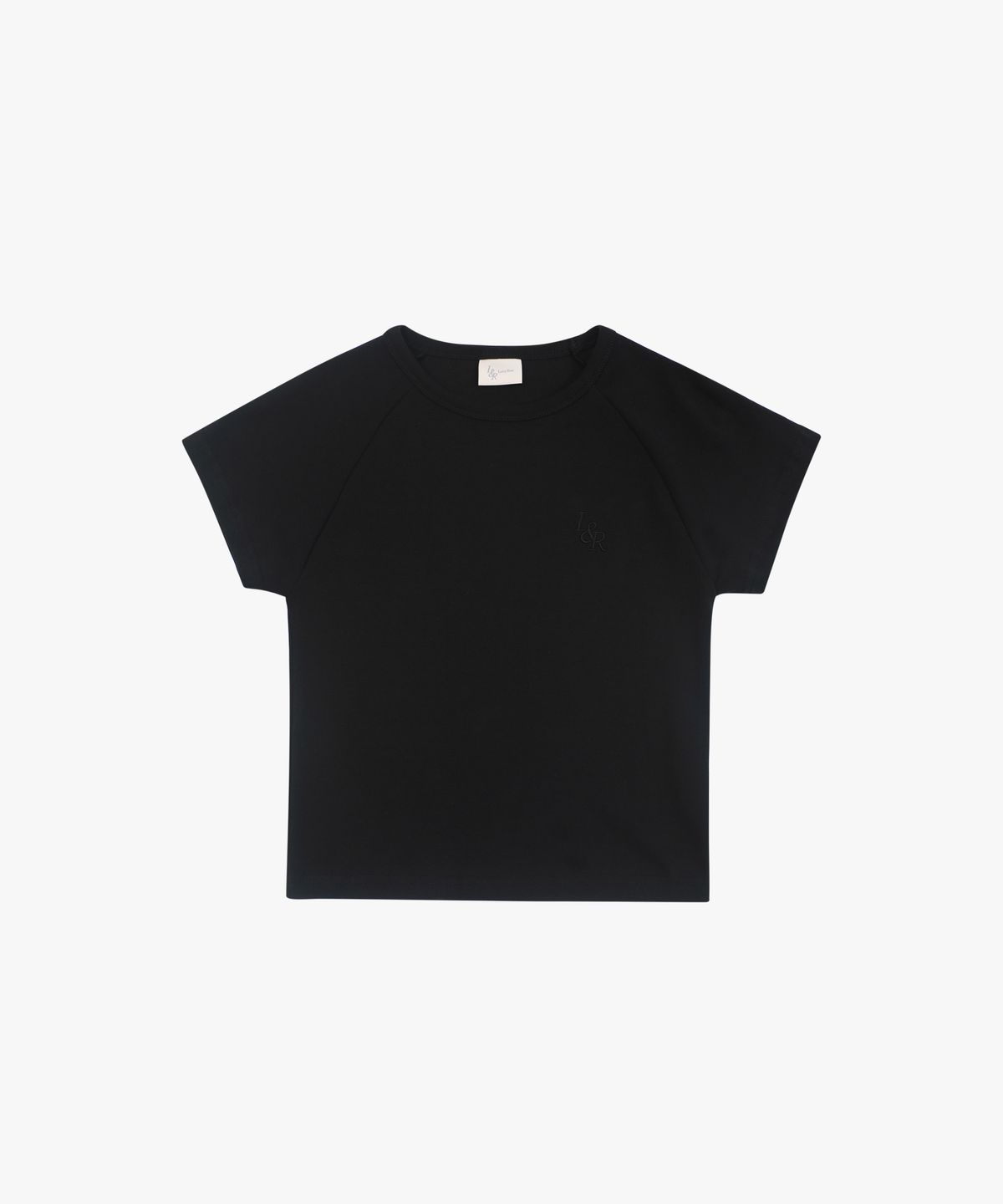 로시로우(LOSSYROW) L&R Raglan Crop Short Sleeve T-shirt Black