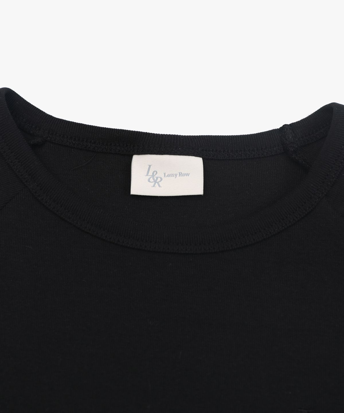 로시로우(LOSSYROW) L&R Raglan Crop Short Sleeve T-shirt Black