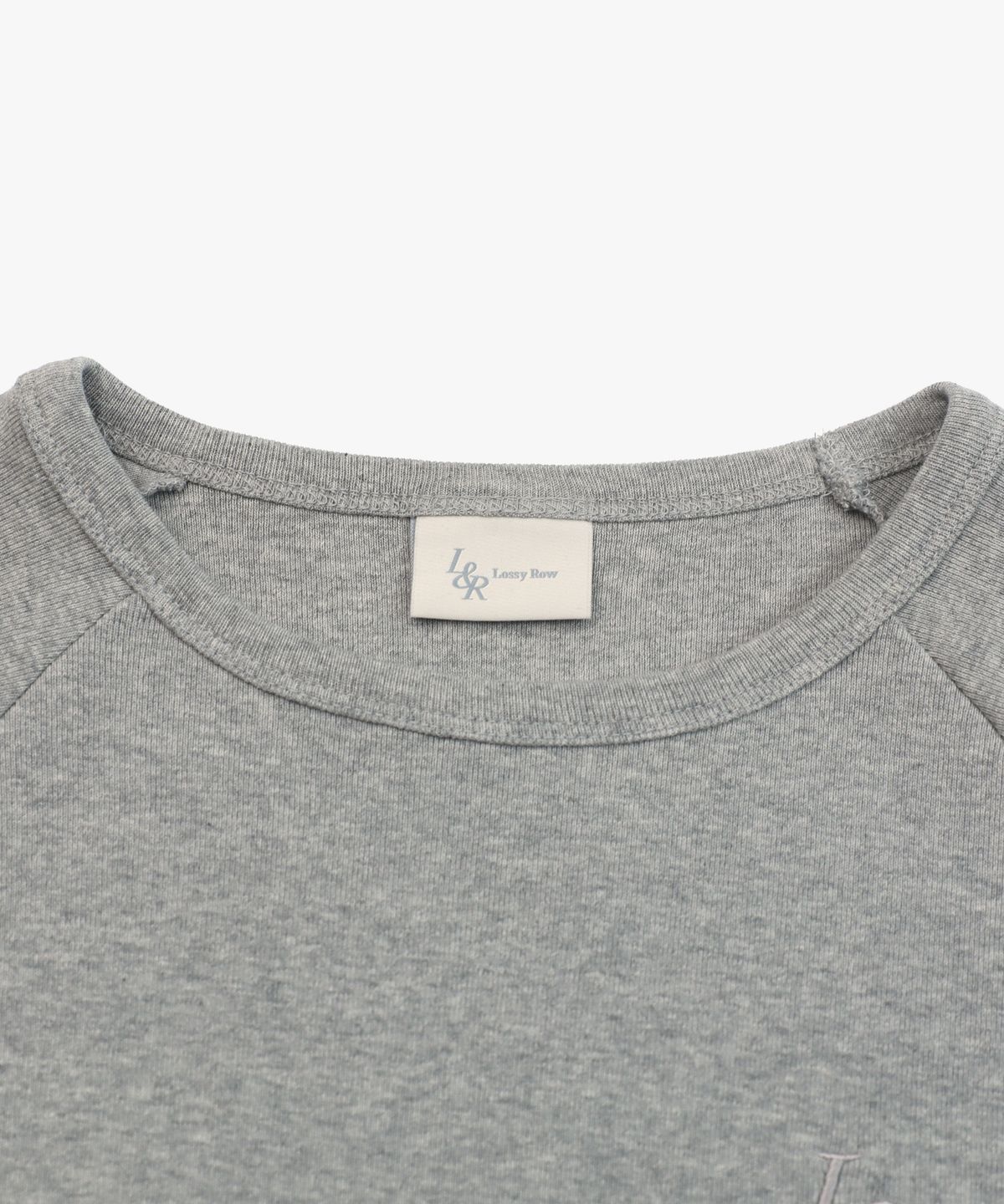 로시로우(LOSSYROW) L&R Raglan Crop Short Sleeve T-shirt Gray