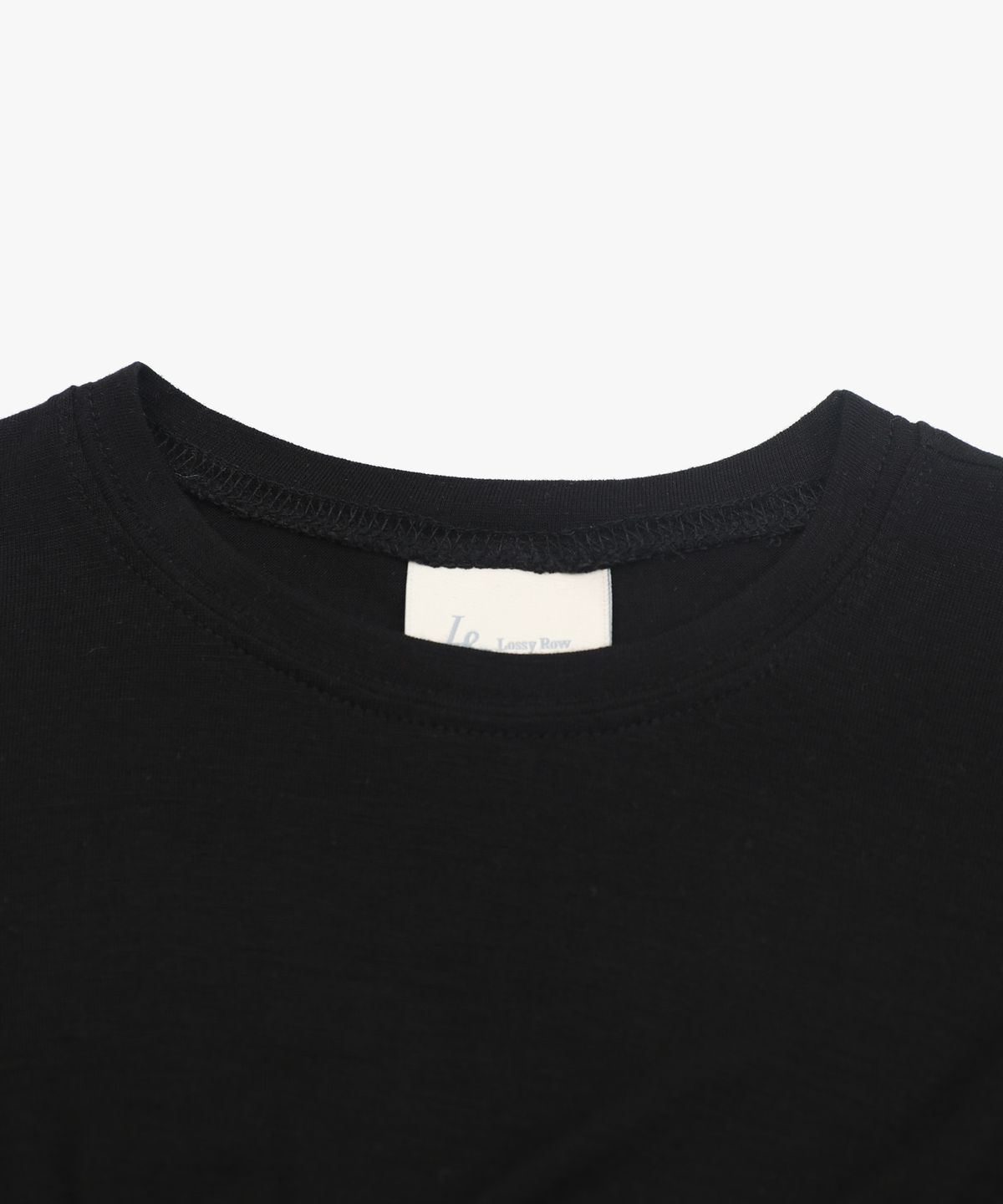 로시로우(LOSSYROW) Wrinkle Short Sleeve T-shirt Black