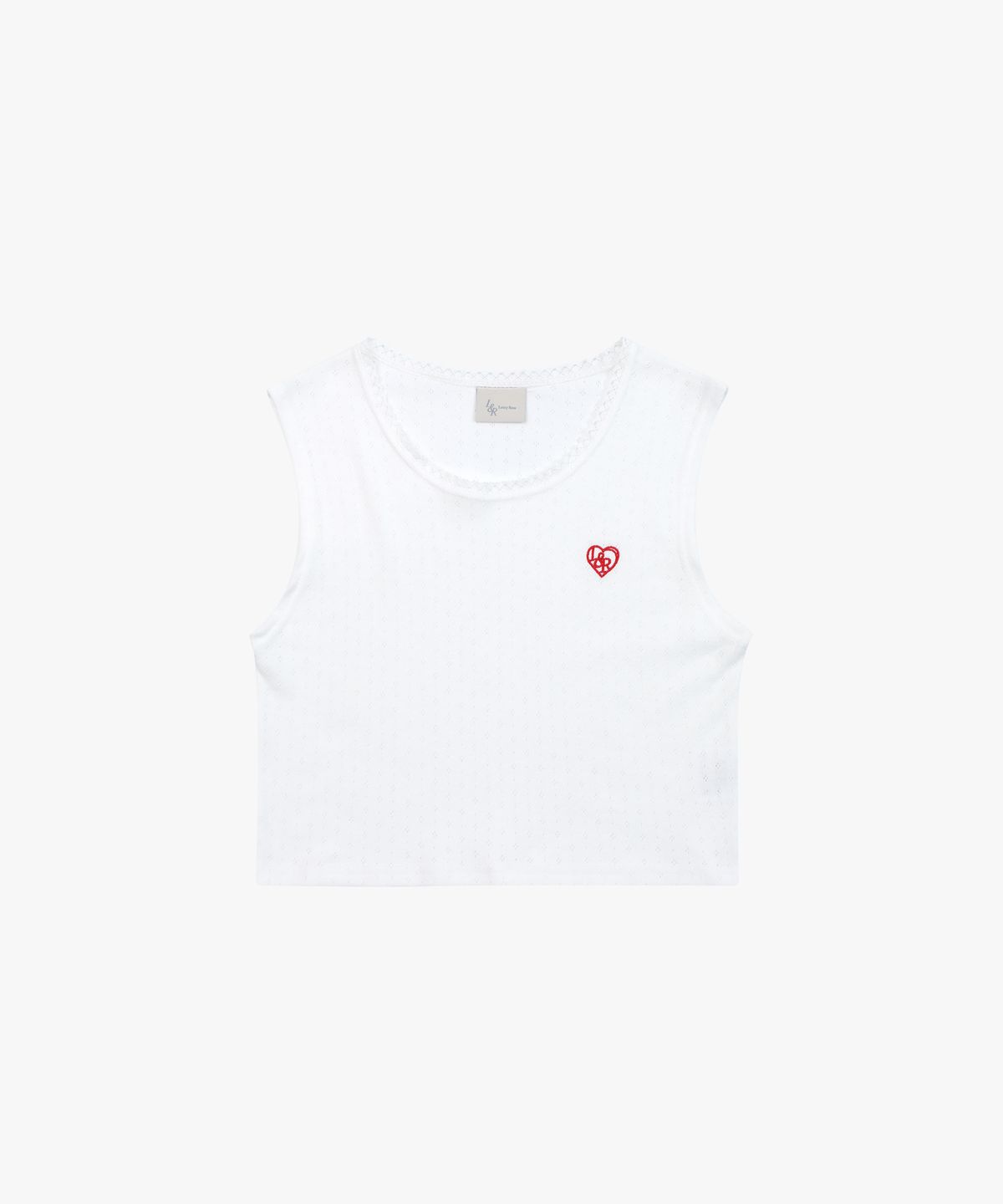 로시로우(LOSSYROW) Lace eyelet sleeveless shirt White