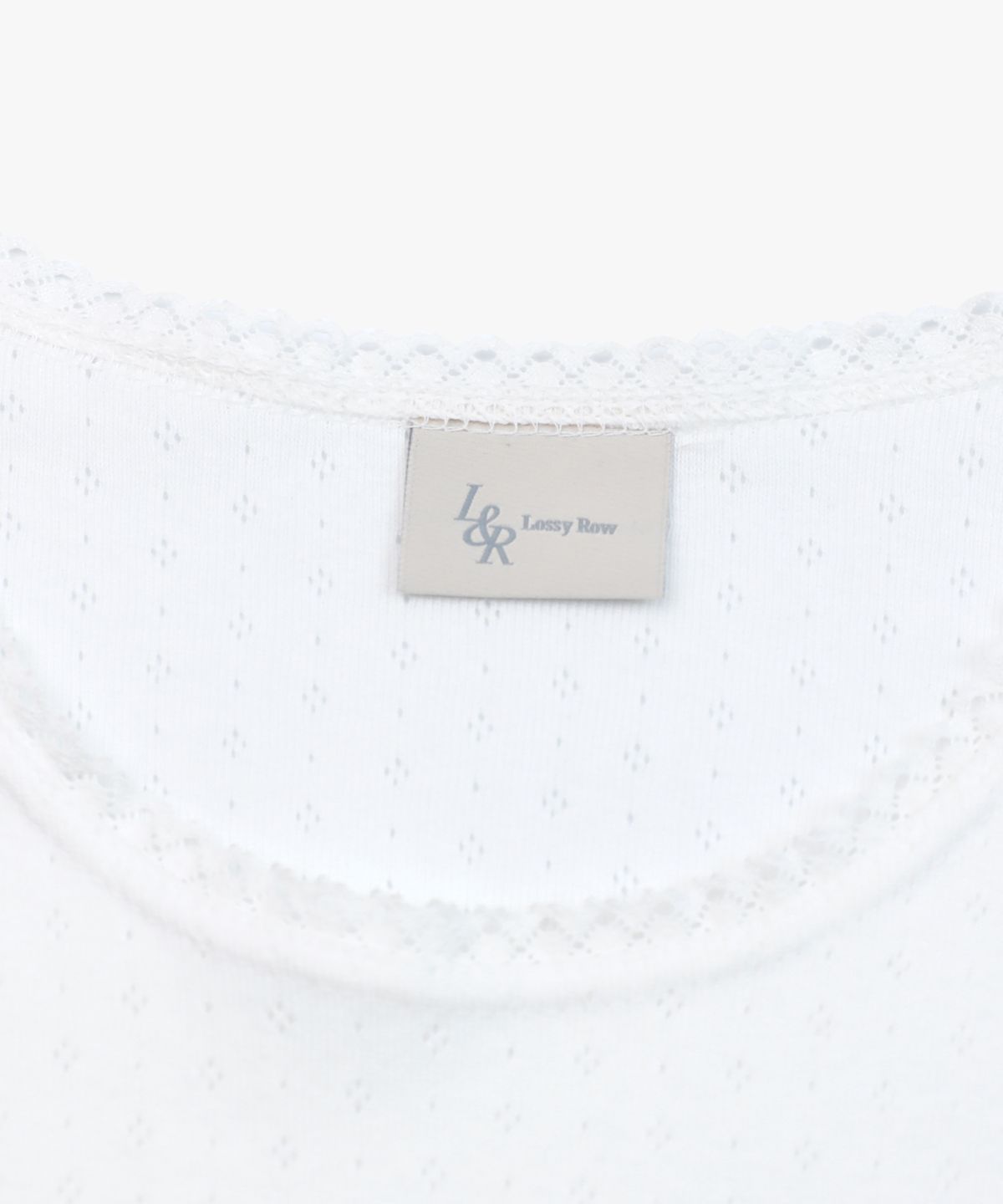 로시로우(LOSSYROW) Lace eyelet sleeveless shirt White