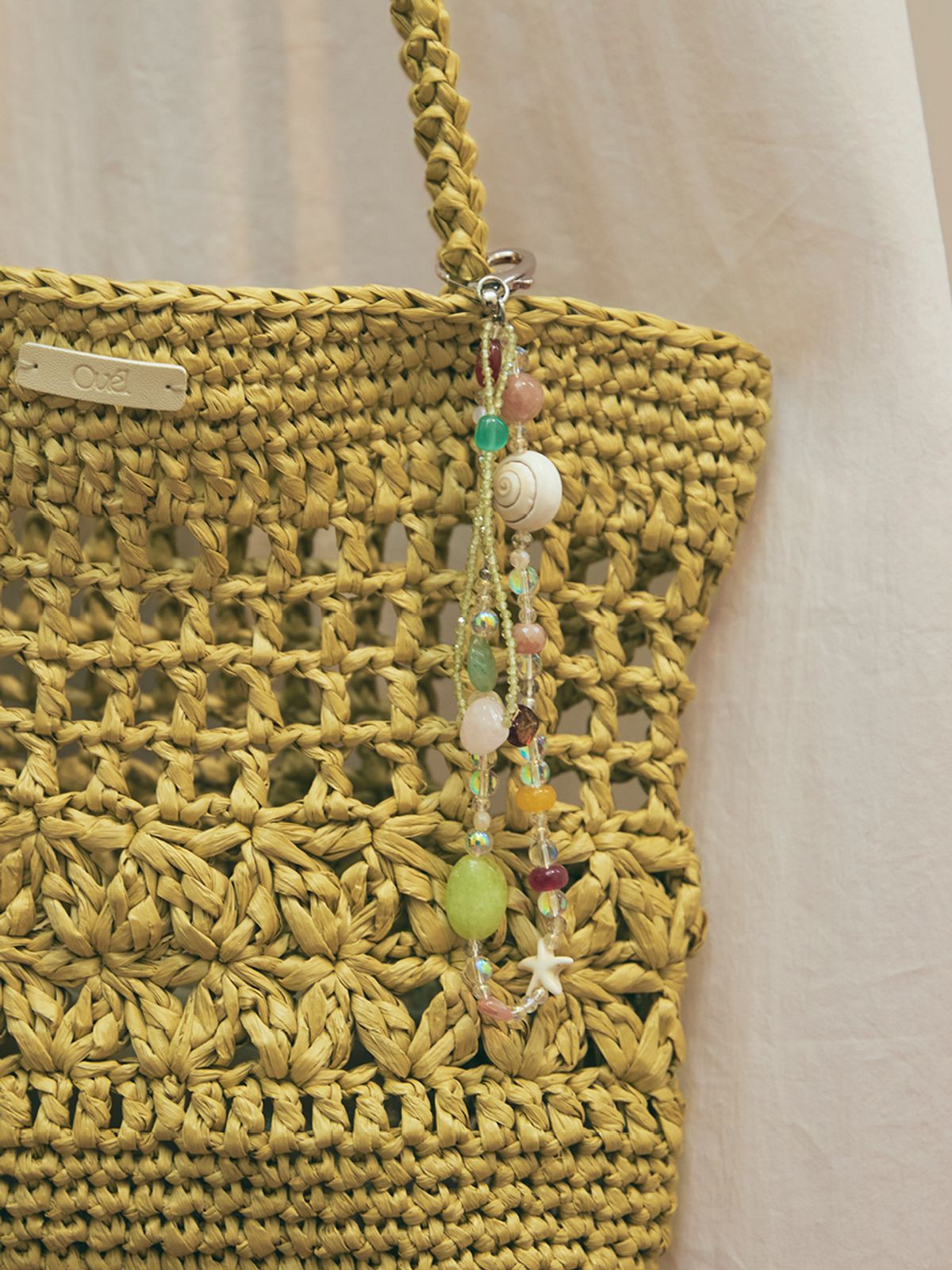 오앨(OUEL) TROPICAL STONE KEY RING_GREEN