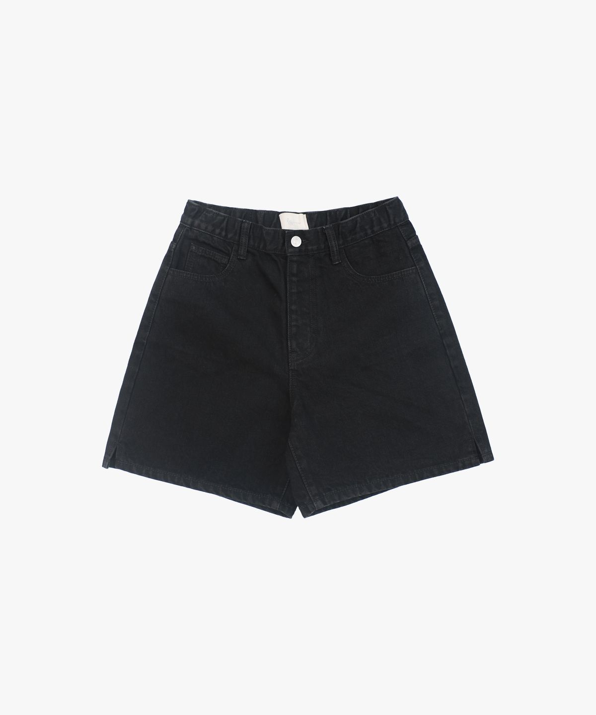 로시로우(LOSSYROW) Side-slit denim shorts Black