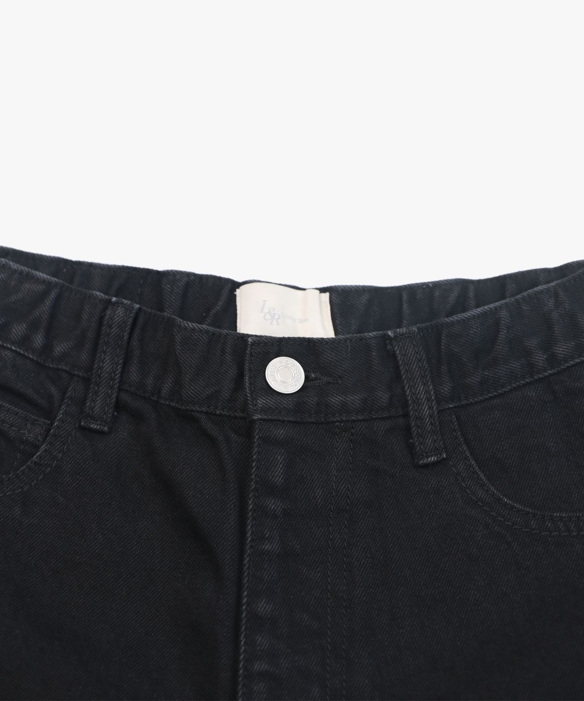 로시로우(LOSSYROW) Side-slit denim shorts Black