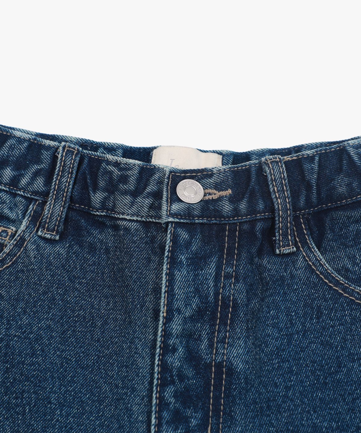 로시로우(LOSSYROW) Side-slit denim shorts Blue