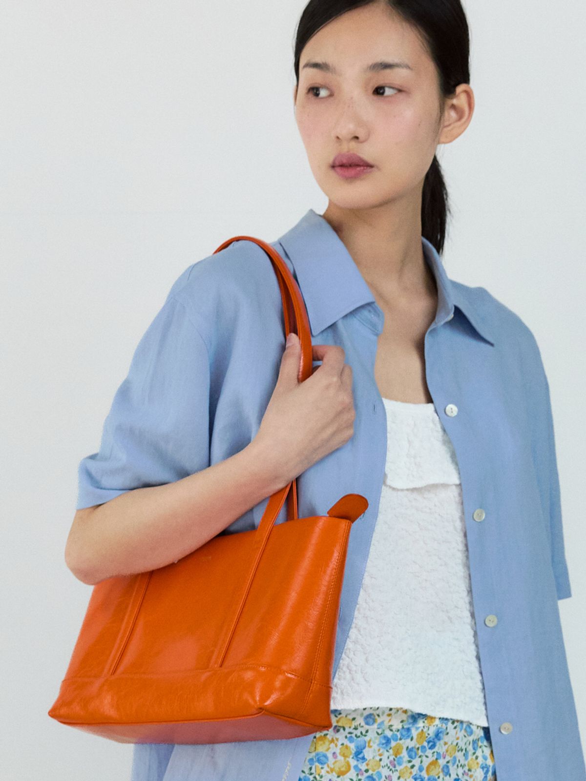 시엔느(SIENNE) Chance Leather Bag (Orange)