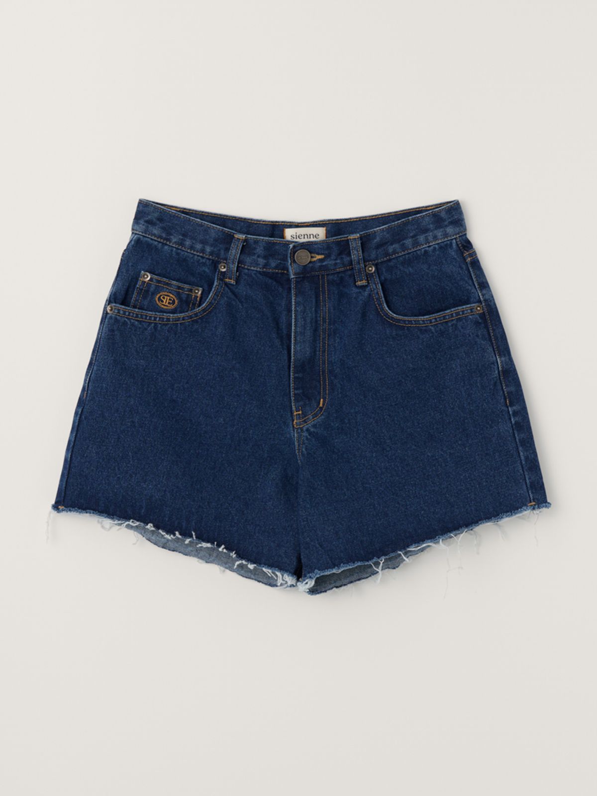 시엔느(SIENNE) Damage Denim Shorts (Blue)