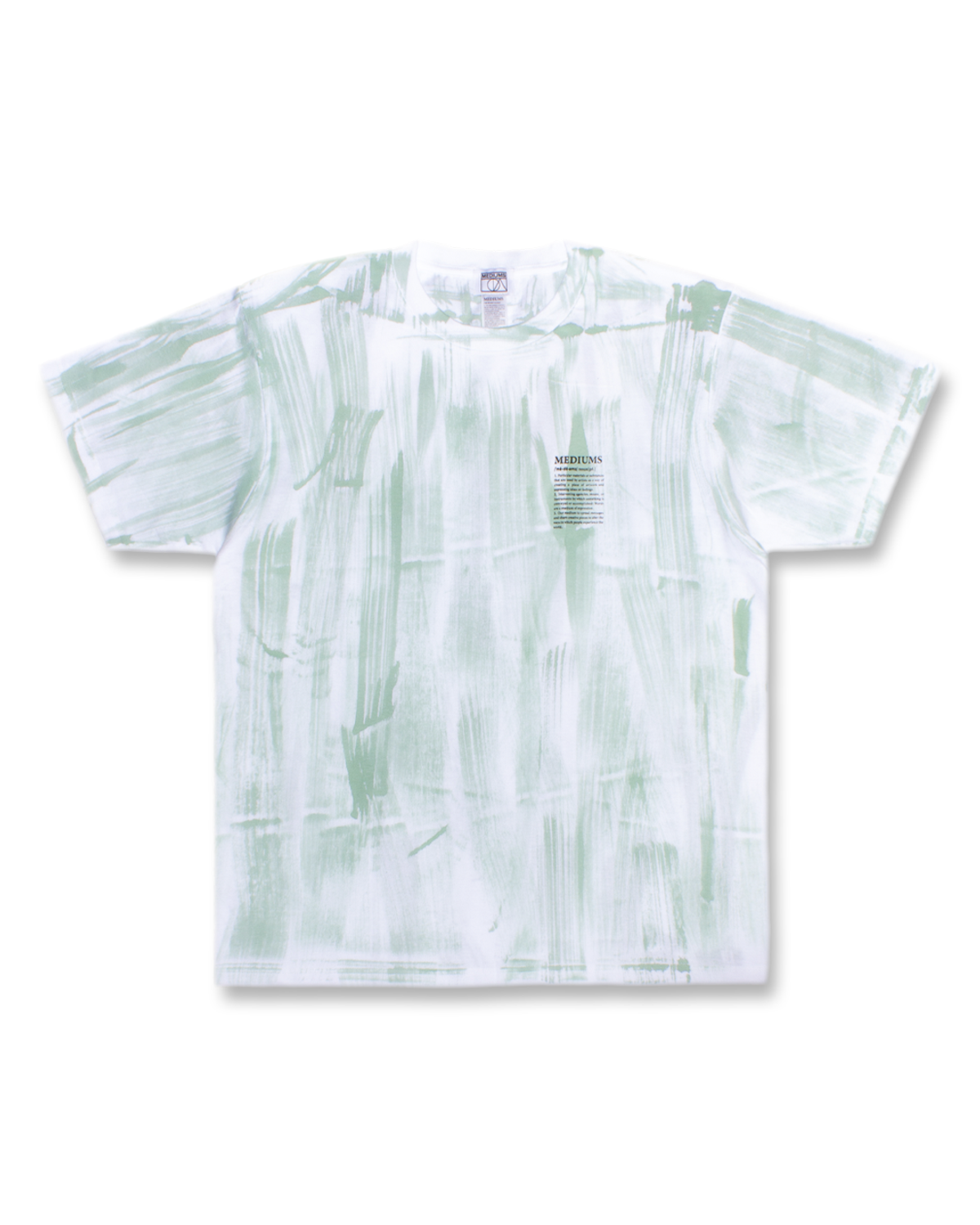 미디엄스(MEDIUMS) Brush Dyed Tee - White (브러쉬 다이 티셔츠)