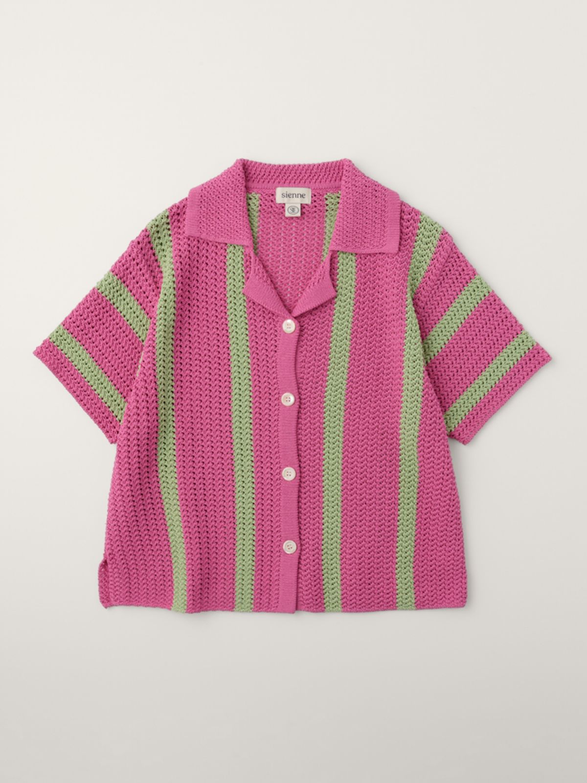 시엔느(SIENNE) Vetiver Crochet Cardigan (Magenta)
