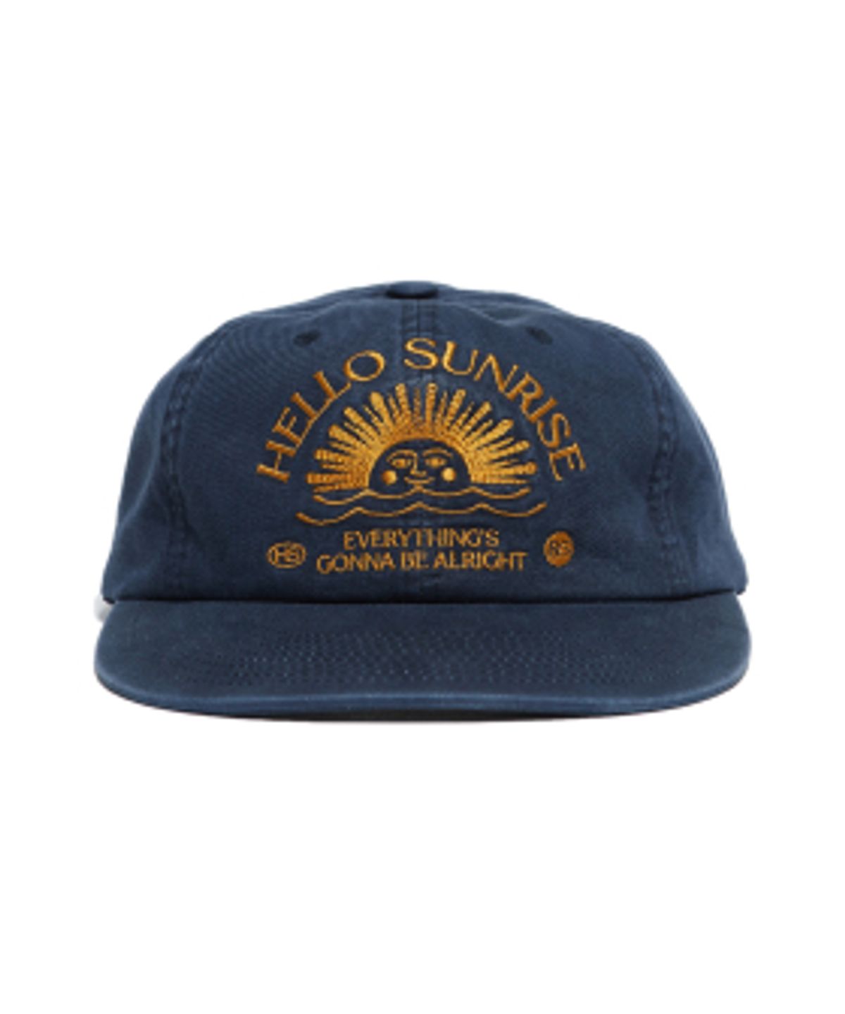 헬로 선라이즈(HELLO SUNRISE) Washed HS Arch Logo 6Panel Cap_Navy/Orange