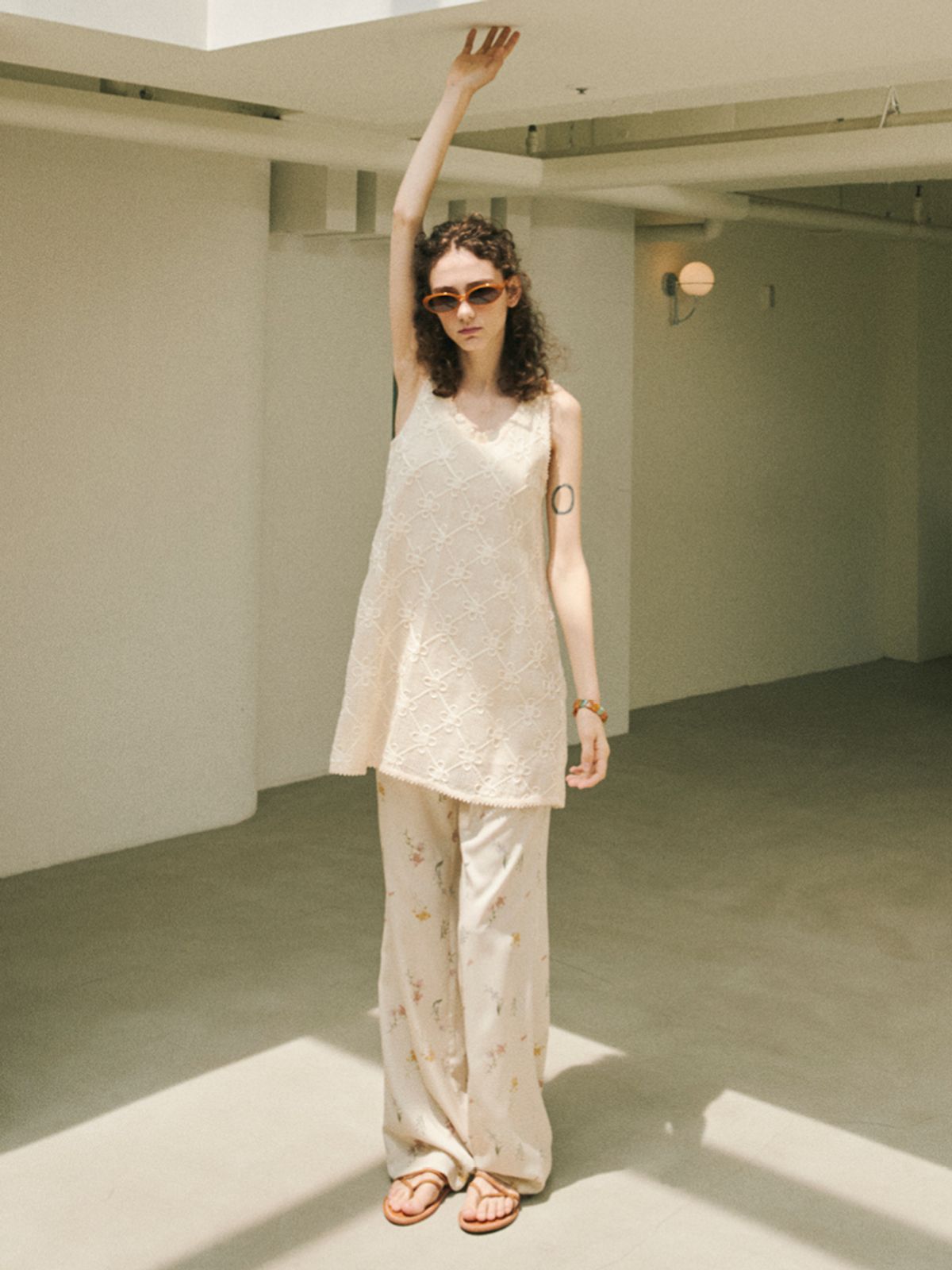 오앨(OUEL) CROCHETLACE MINI DRESS_IVORY