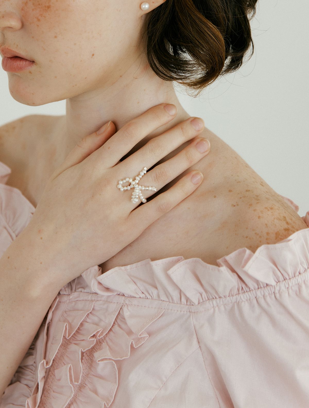 루시르주(LUCIR ZU) Pearl Ribbon Ring