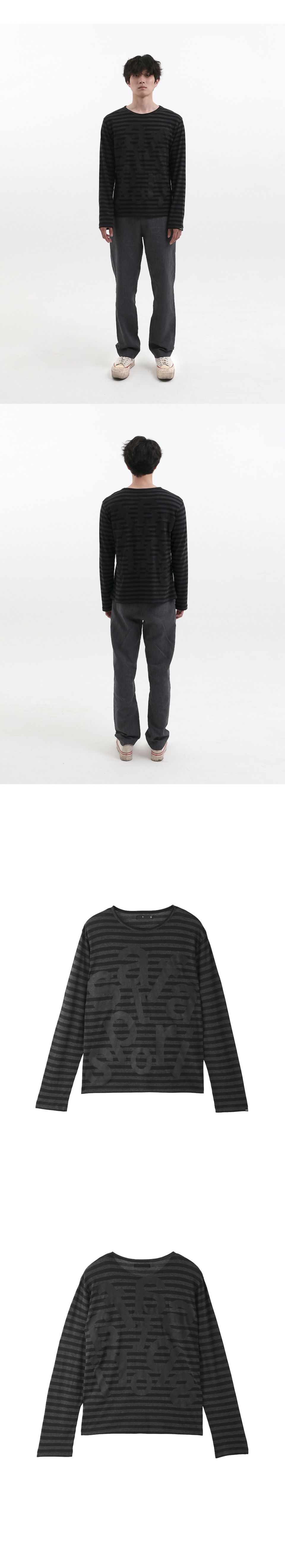 MUSINSA公式 | SAFARISPOT Ticketing Stripe Border Tee (Black)