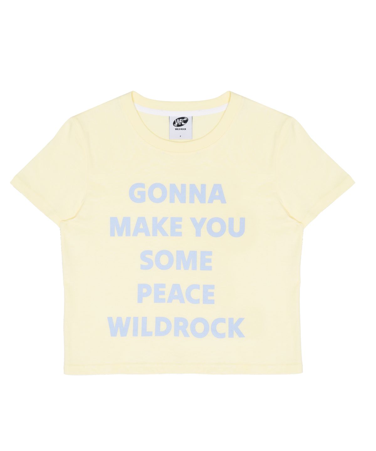 와일드락(WILDROCK) 와일드 피스 레터링 크롭티_레몬