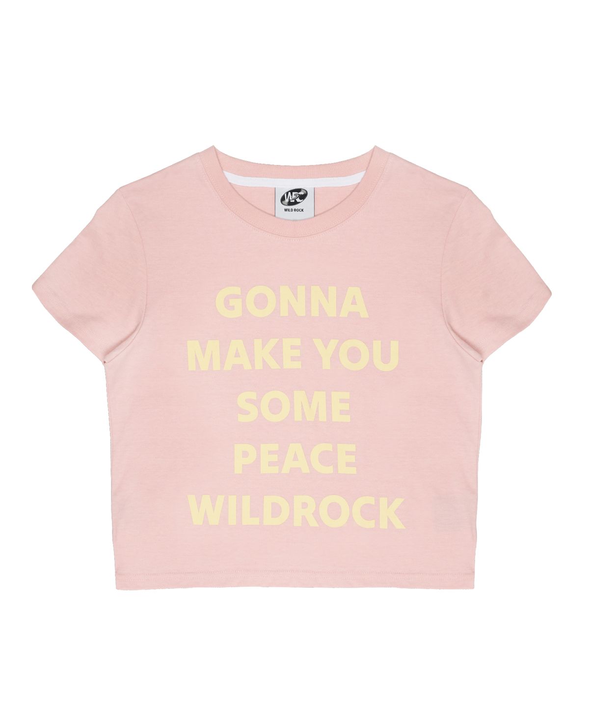 와일드락(WILDROCK) 와일드 피스 레터링 크롭티_핑크