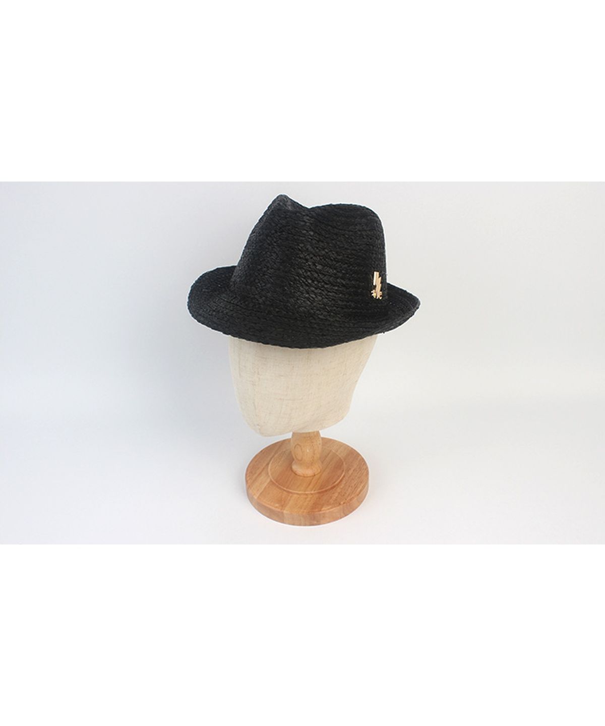 유니버셜 케미스트리(UNIVERSAL CHEMISTRY) BU Raffia Simple Black Fedora 여름모자