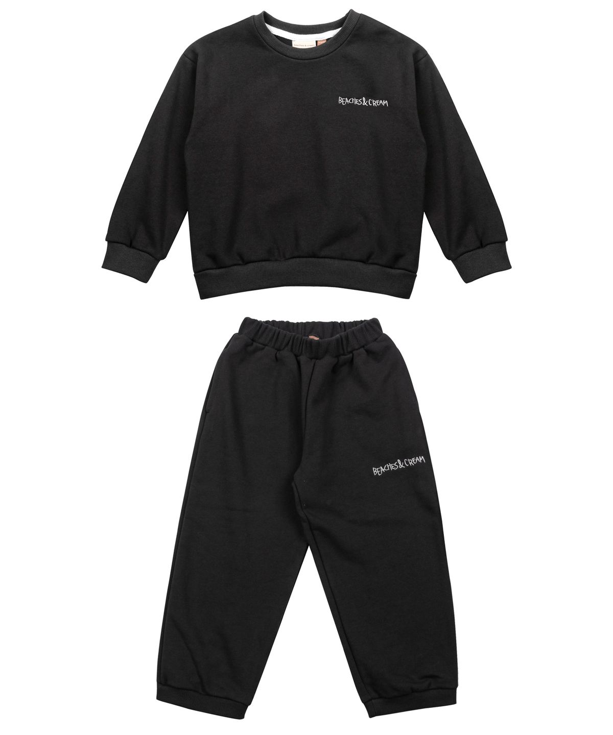 비치스앤 크림 키즈(BEACHESAND CREAM KIDS) 스탠다드 맨투맨 트레이닝 셋업 - 차콜  (Standard MTM Training Set-up Charcoal)