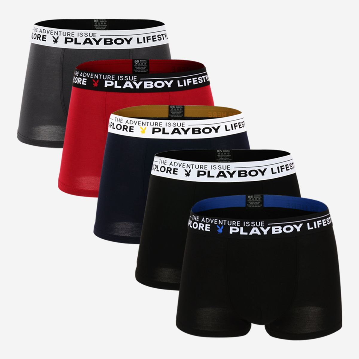 플레이보이(PLAYBOY) 남성 기능성 레이온 드로즈 5매입 세트 PMD2123