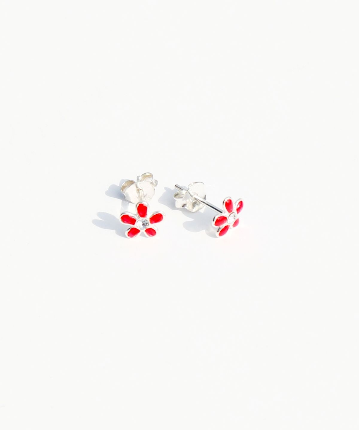 봉보(BONBEAU) Shining color flower pin Earrings 실버925 은침 컬러 큐빅 플라워 꽃 귀걸이