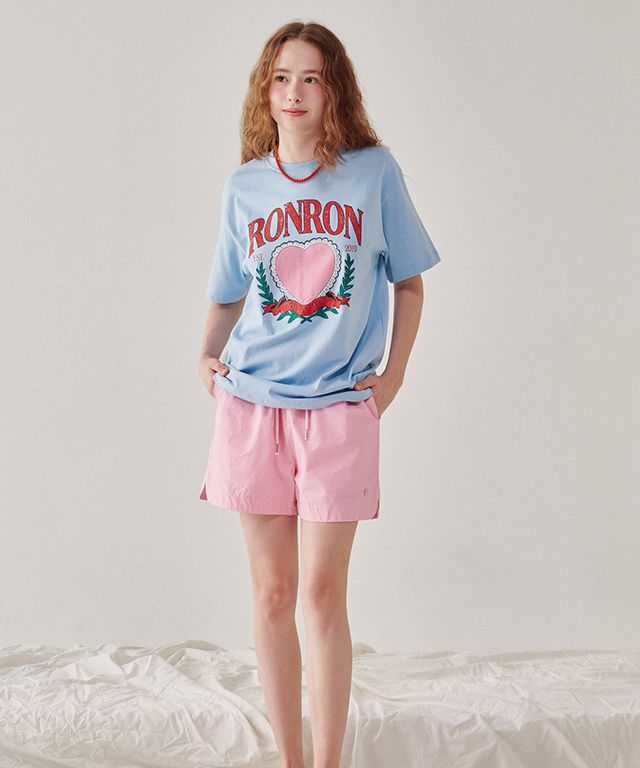 ★RONRON★RONRON HEART LAUREL OVER FIT T SHIRT★送料・関税込 RONRON] RONRON HEART LAUREL OVER FIT T SHIRT WHITE 正規品