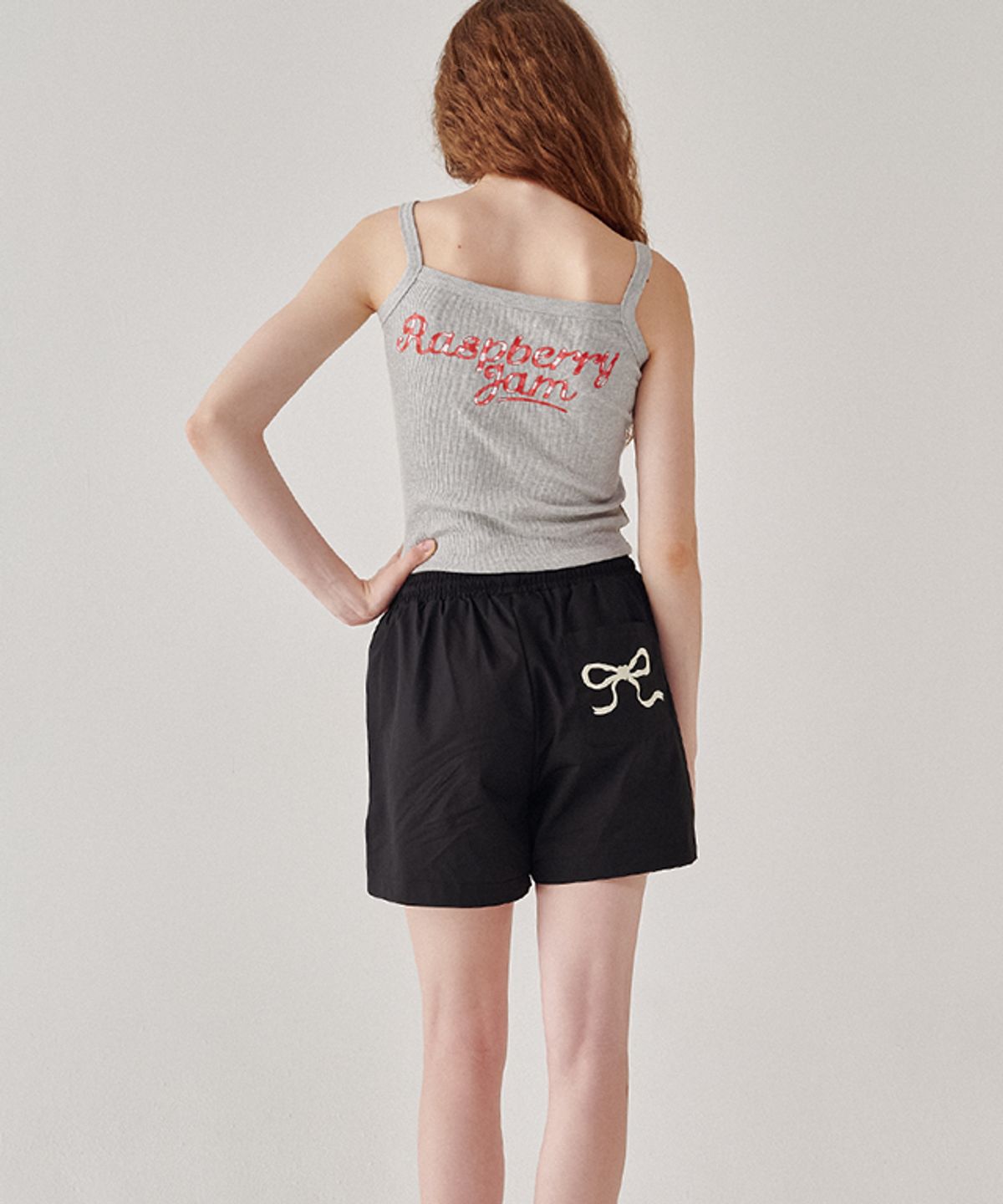 론론(RONRON) GINGHAM RASPBERRY JAM GOLGI SLEEVELESS GREY